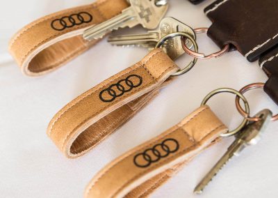 Leather key holders Audi A8 and S8 Media Launch