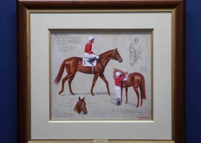 Drawing framed on wall Australian Turf Club Heritage Exhibition
