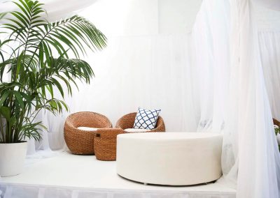 Sitting area lounge Brown Brothers Summer of Prosecco Pop-Up Beach Bar