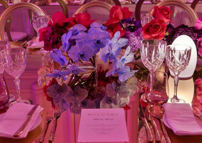 Place setting at the Bulgari Sydney Boutique Launch