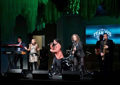 The band playing at the Cheesecake Shop Franchise Conference