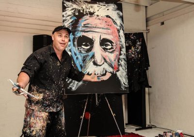 Artist painting Credit Union Australia National Business Strategy