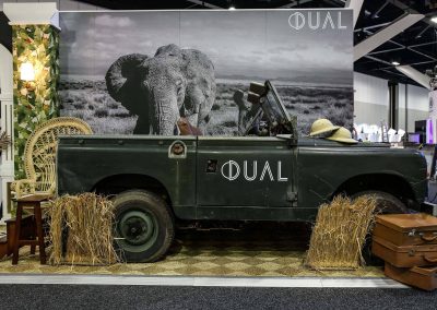 Vintage car display Dual Australia Exhibition Stand Safari Glam
