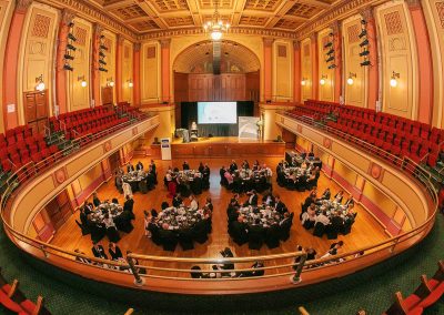 Guests sitting at dining table Engineering Excellence Awards Roadshow