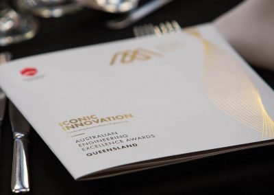 Brochure on dining table Engineering Excellence Awards Roadshow