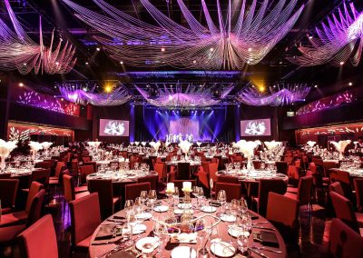 dinner tables Global Accounting Firm Christmas Event