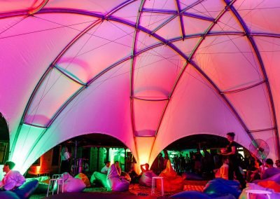Trendy chill area Google Summer Party event