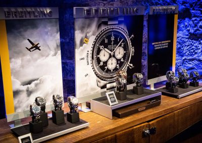 Watch display Gregory Jewellers & Breitling VIP client dinner