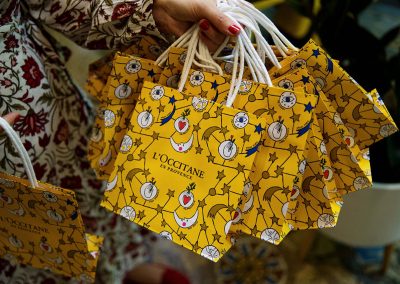 Gift bags at the LOccitance Flagship Store Opening