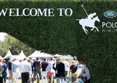 green wall people in background Land Rover Polo Club for Polo in the City Hamptons Polo Club