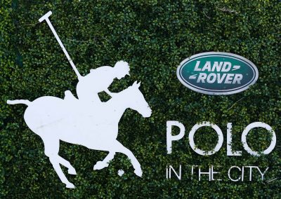 Green wall Land Rover Polo Club for Polo in the City Hamptons Polo Club
