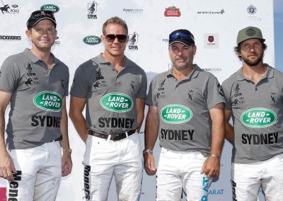 4 male players Land Rover Polo Club for Polo in the City Hamptons Polo Club