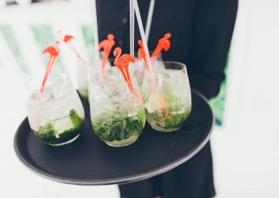 Drinks on plate Land Rover Polo Club for Polo in the City Miami