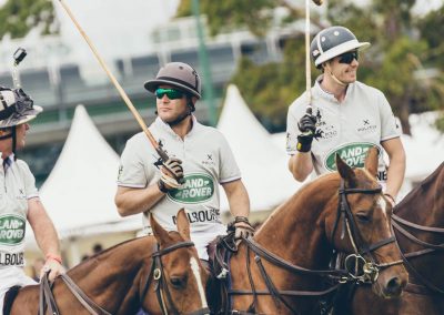 Players horses Land Rover Polo Club for Polo in the City Miami