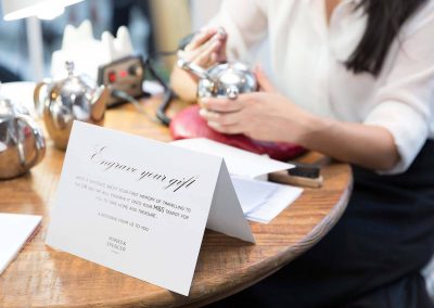 Teapot engraving Marks & Spencer Australian Online Store launch