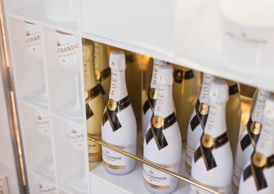 Bottles display close up Moet Dinner en Blanc National Sponsorship Activation