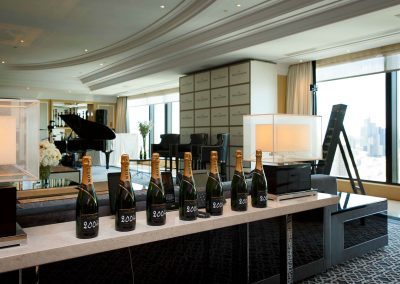 Bottle display Moet et Chandon Tribute to Roger Federer event