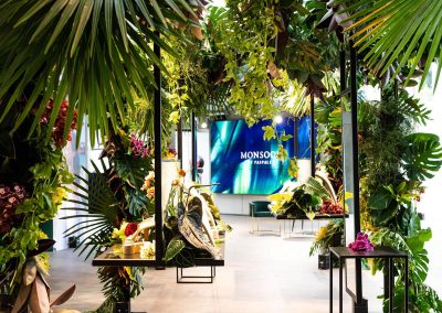 Interior plant and floral display at the Paspaley Monsoon Collection Launch