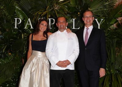 Christine Salter with Guillaume Brahimi at the Paspaley Monsoon Collection Launch