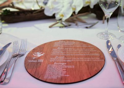 Menu table setting Schlumberger Annual International Conference