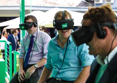 Guests VR racing TAB Virtual Reality Activation - Saddle Up with TAB