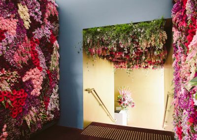 Venue entry flower walls Tabcorp Birdcage Marquee The Winning Moment