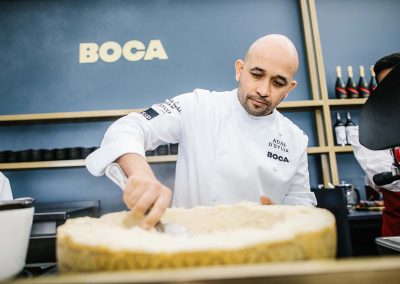 Chef preparing food Tabcorp Birdcage Marquee The Winning Moment