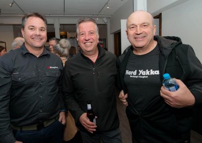 3 men smiling Workwear Industrial Brands Roadshow event