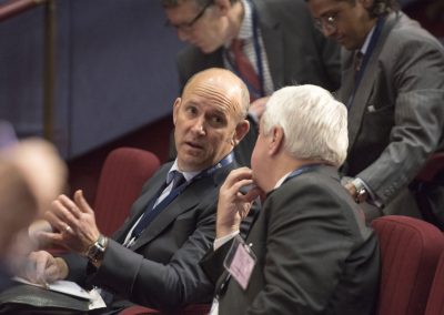Candid phot of two delegates at the Australian Reinsurance Risk Corporation Global Terrorism Risk Conference