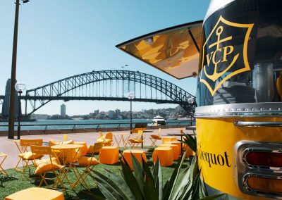 Veuve Clicquot pop up bar on Sydney Harbour