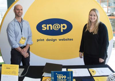 Welcome table at Snap Printing Vision Kick Off