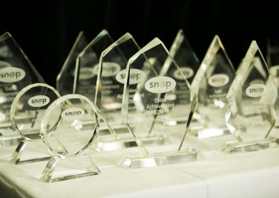 Trophy table at Snap Printing Vision Kick Off