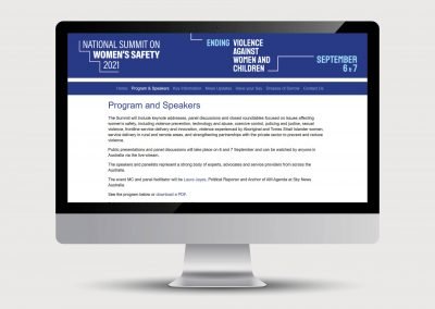 Speakers page National Summit on Women's Safety